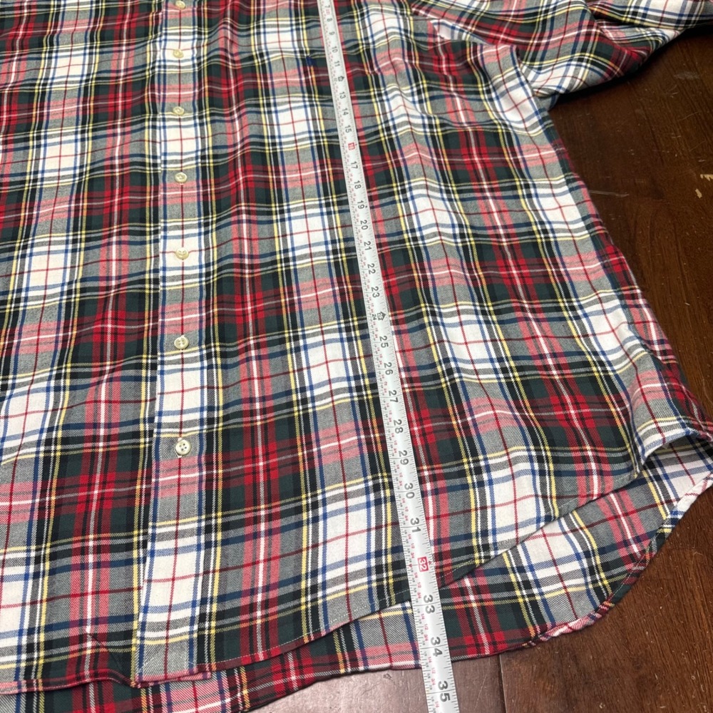 Polo Ralph Lauren Performance Plaid Button Shirt Mens 2XB Cotton Blend Preppy - Picture 5 of 7